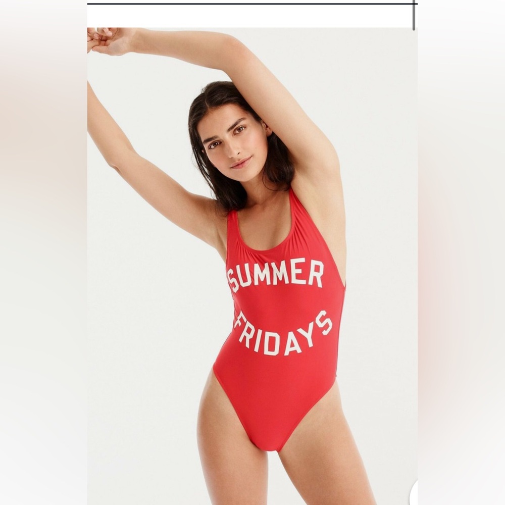 J. Crew Red 'Summer Fridays' One-Piece Swimsuit